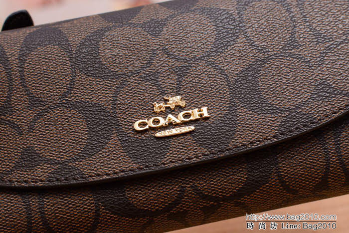 COACH蔻馳 原單錢包 52601 頭層牛皮 卡位多多 有單獨零錢小包  Chz1192